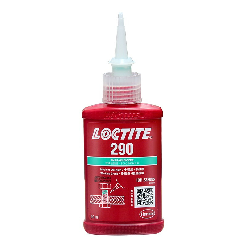 乐泰Loctite 290 螺纹锁固胶 绿色液态厌氧胶